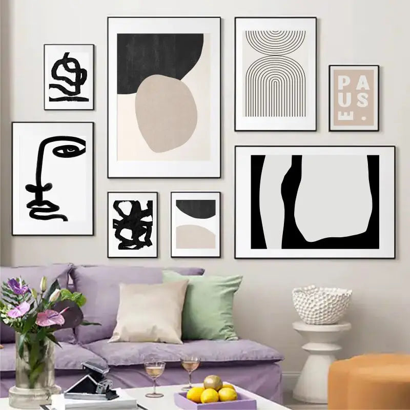 Minimalist Abstract Gallery Canvas Wall Art Print