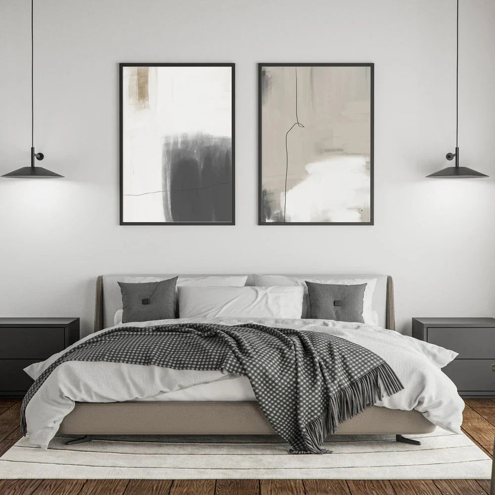 Minimalist Abstract Neutral Colors Canvas Wall Art