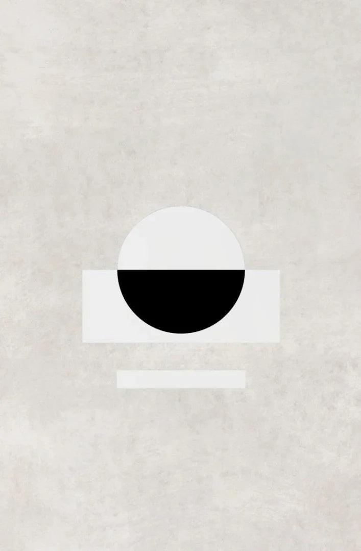 Minimalist Geometric Black White Abstract Canvas Wall Art