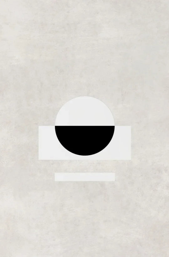 Minimalist Geometric Black White Abstract Canvas Wall Art