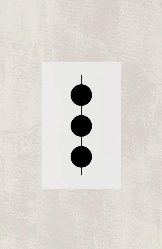 Minimalist Geometric Black White Abstract Canvas Wall Art