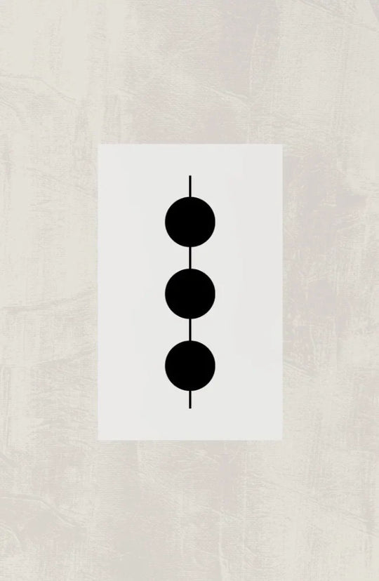 Minimalist Geometric Black White Abstract Canvas Wall Art