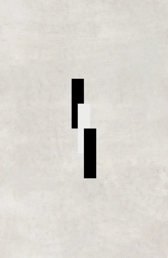 Minimalist Geometric Black White Abstract Canvas Wall Art