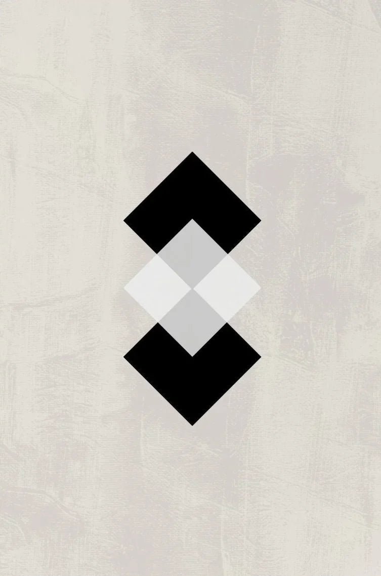 Minimalist Geometric Black White Abstract Canvas Wall Art