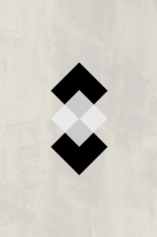 Minimalist Geometric Black White Abstract Canvas Wall Art