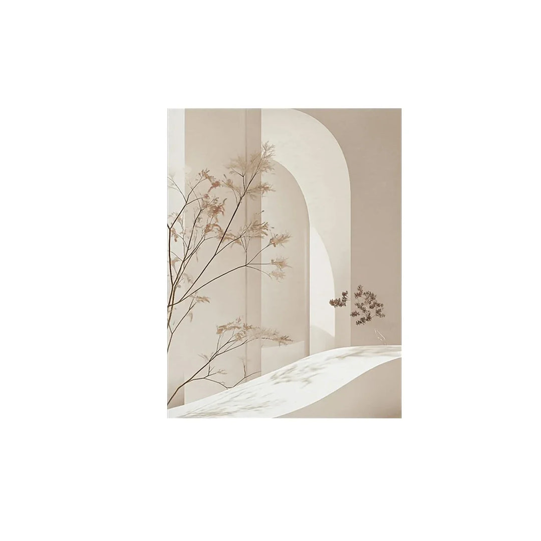 Minimalist Interior Landscape Abstract Botanical Canvas Wall Art