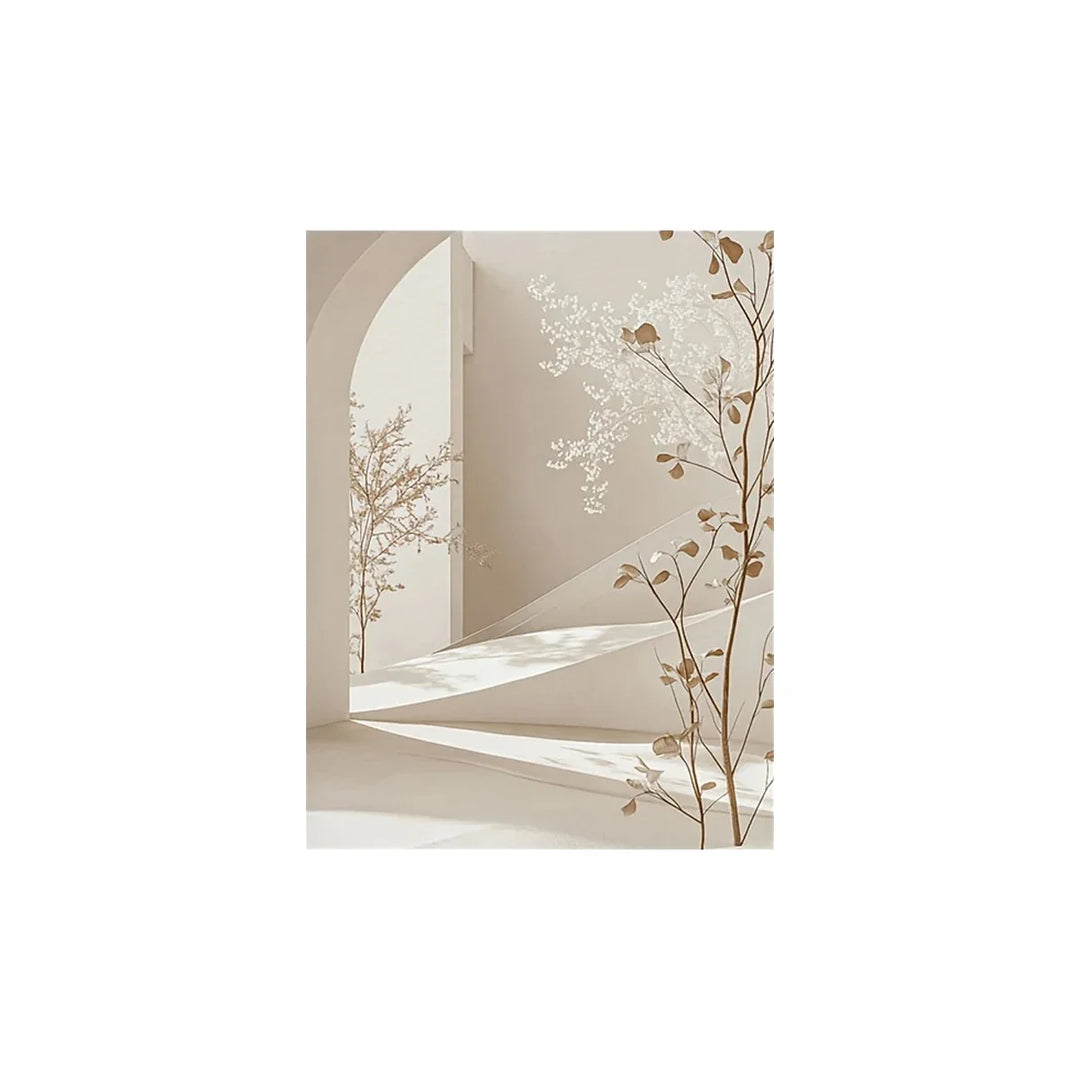 Minimalist Interior Landscape Abstract Botanical Canvas Wall Art