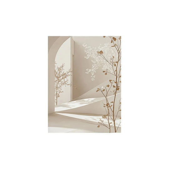 Minimalist Interior Landscape Abstract Botanical Canvas Wall Art