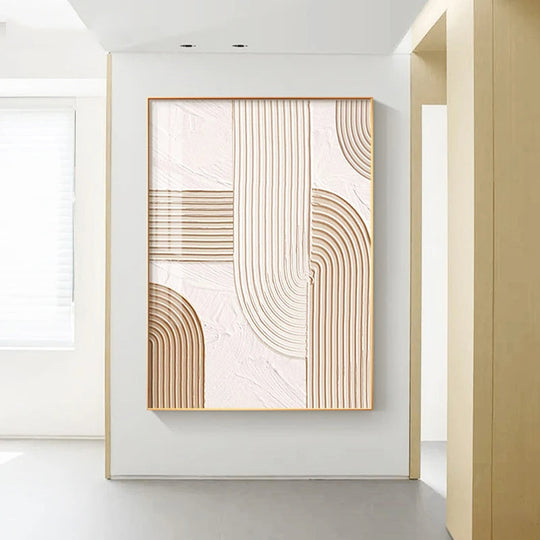 Minimalist Lines Abstract Geometric Canvas Wall Art Unframed