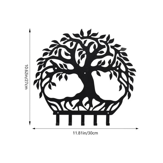 Minimalist Geometric Mountains Black Metal Wall Art Decor