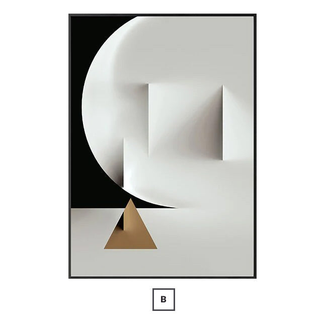 Minimalist Architectural Geometric Abstract Canvas Wall Art