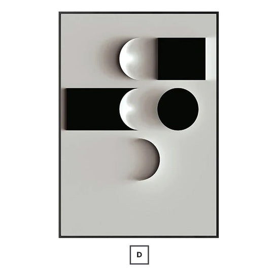 Minimalist Architectural Geometric Abstract Canvas Wall Art