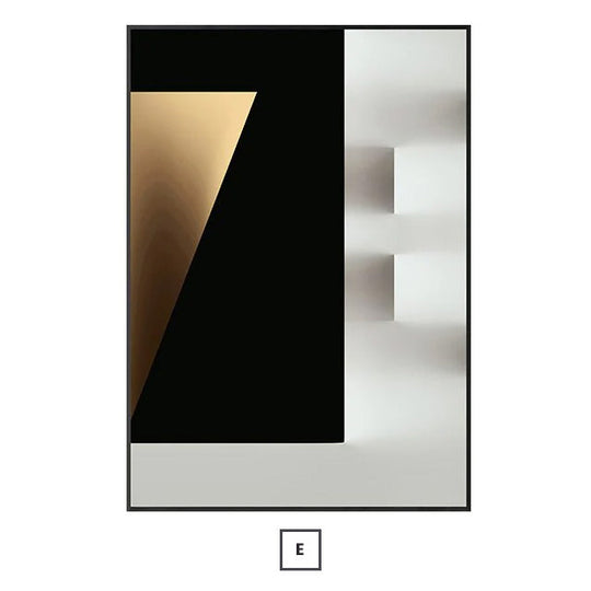 Minimalist Architectural Geometric Abstract Canvas Wall Art