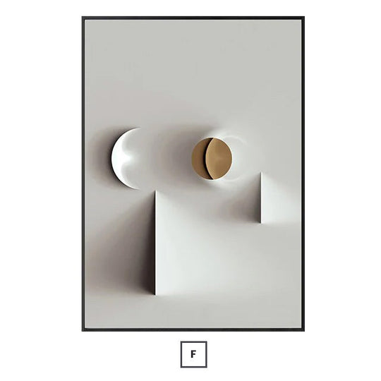 Minimalist Architectural Geometric Abstract Canvas Wall Art