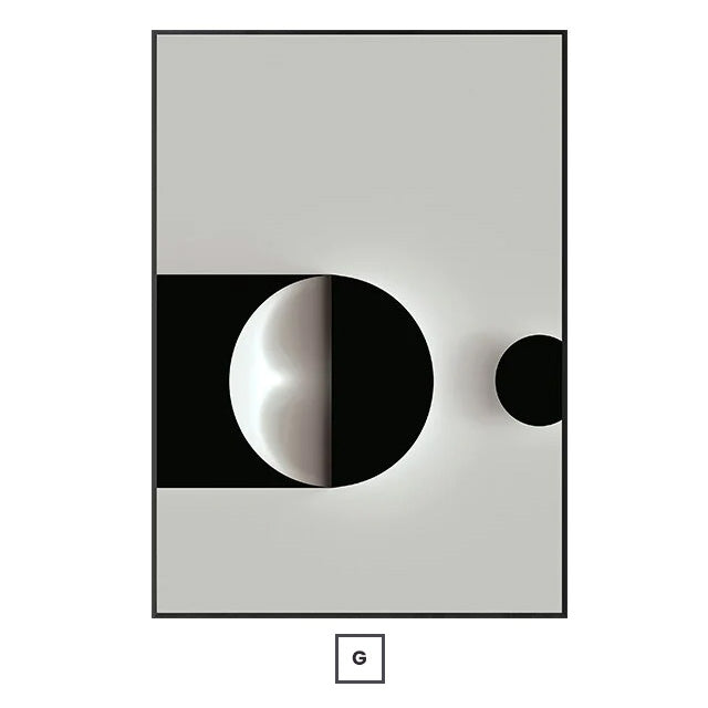 Minimalist Architectural Geometric Abstract Canvas Wall Art