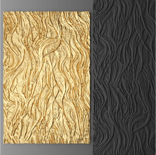 Black Golden Abstract Geometric Square Canvas Wall Art