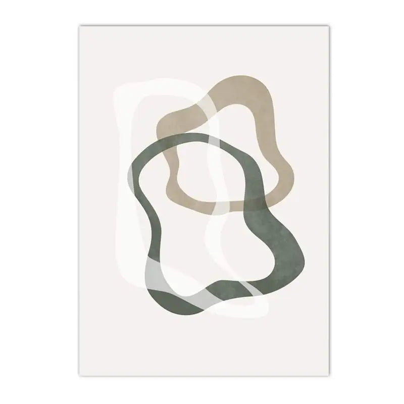 Modern Abstract Botanical Line Art Canvas Wall Art Unframed