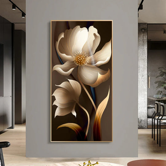 Modern Abstract Botanical Floral Canvas Wall Art