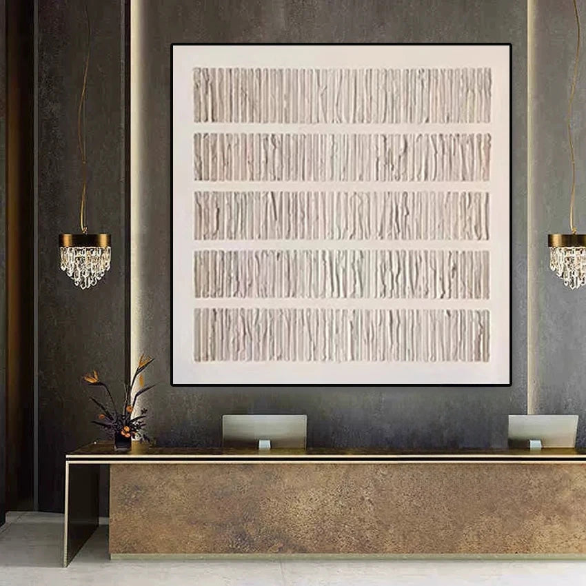 Hand Painted Minimalist Abstract Textured Canvas Art