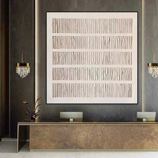 Hand Painted Minimalist Abstract Textured Canvas Art