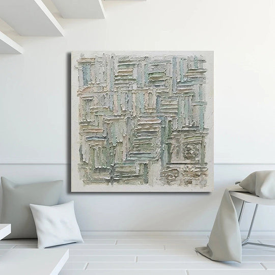 Hand Painted Minimalist Abstract Textured Canvas Art