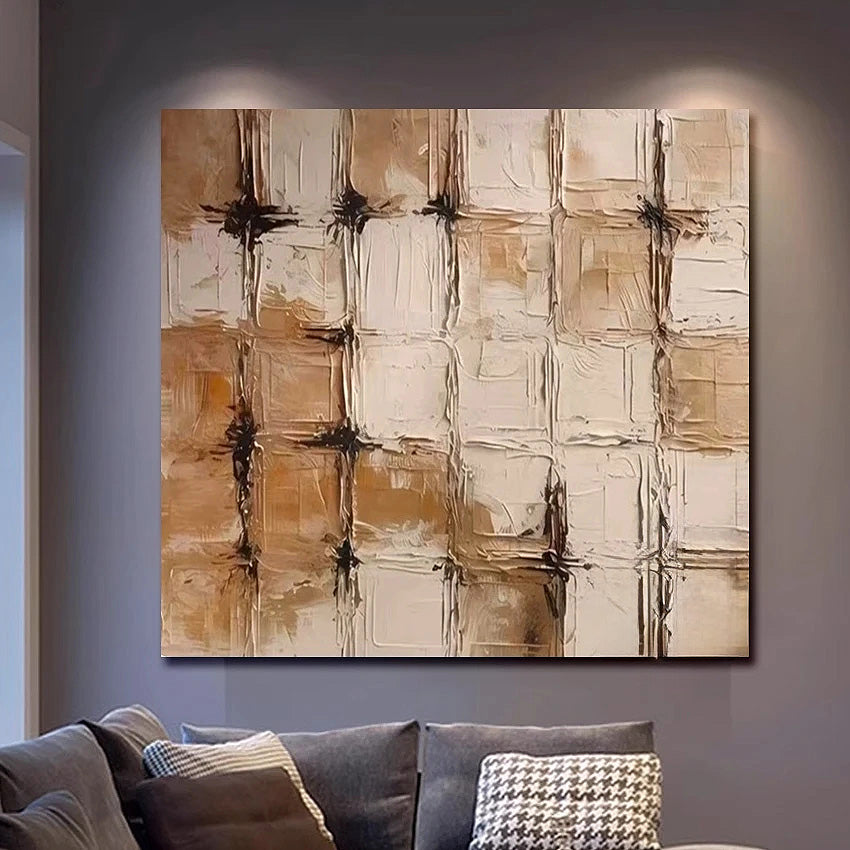Hand Painted Minimalist Abstract Textured Canvas Art