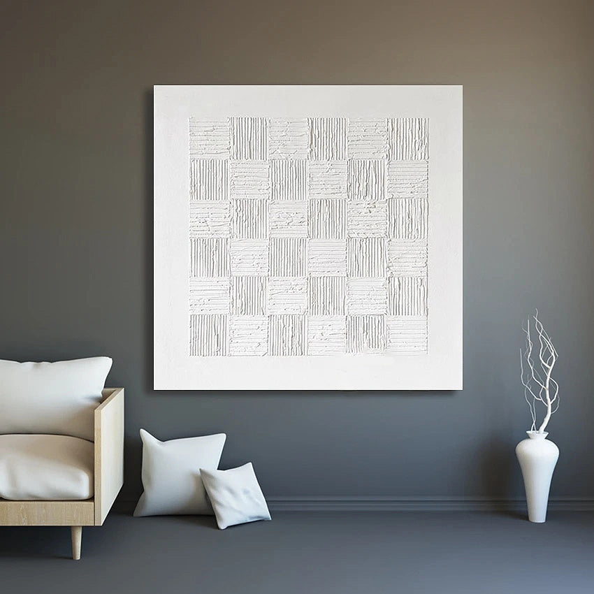 Hand Painted Minimalist Abstract Textured Canvas Art