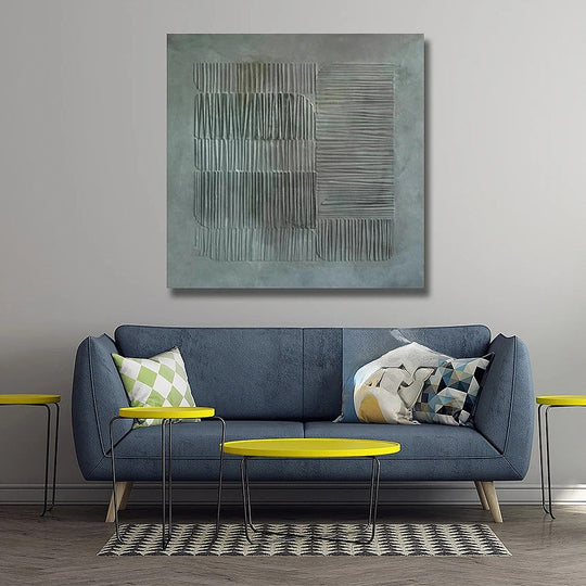 Hand Painted Minimalist Abstract Textured Canvas Art