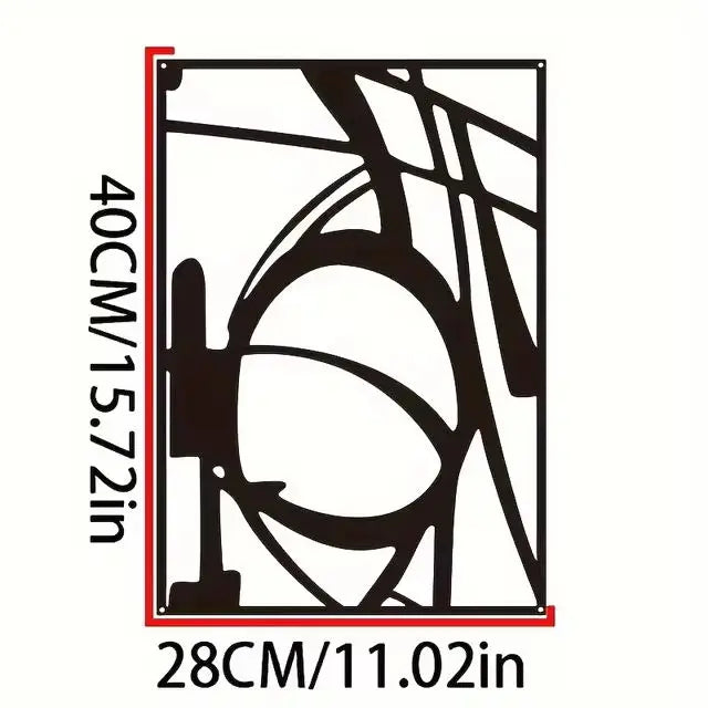 Modern Abstract Black Metal Wall Art Decor