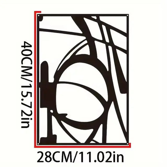 Modern Abstract Black Metal Wall Art Decor