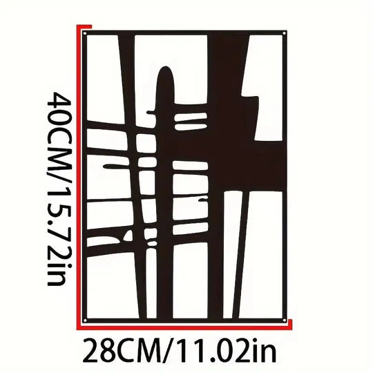 Modern Abstract Black Metal Wall Art Decor