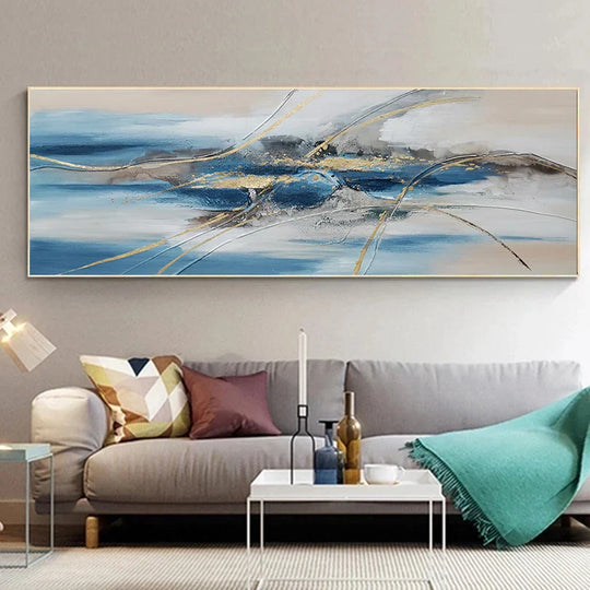 Modern Abstract Landscape Wide Format Canvas Wall Art Unframed