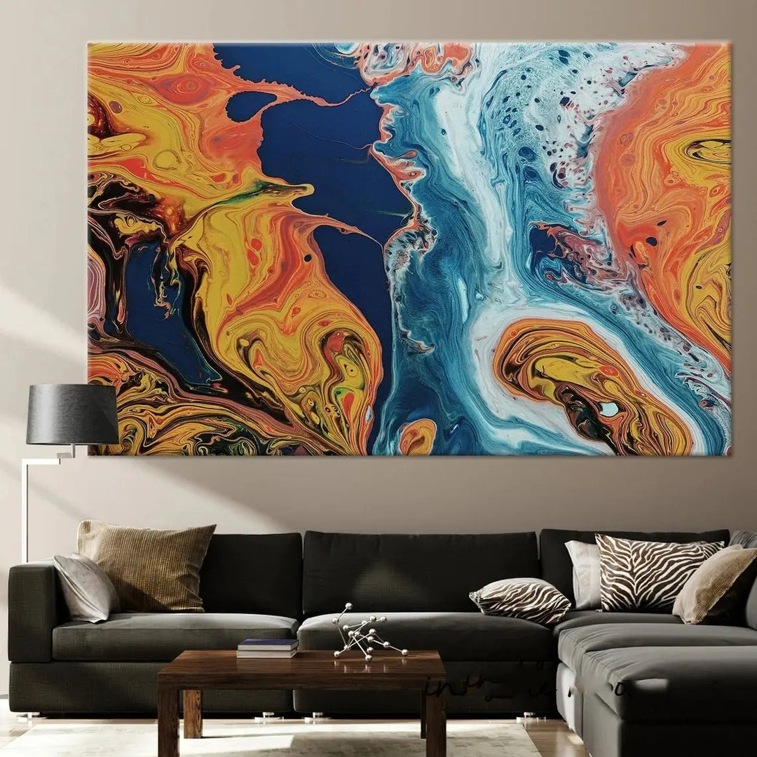 Modern Abstract Marble Print Canvas Wall Art