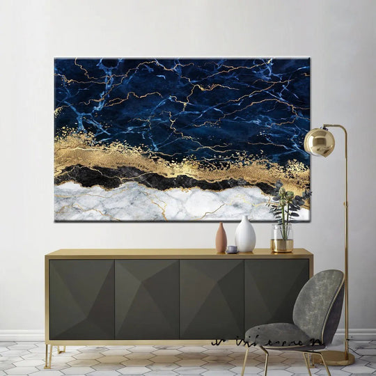 Modern Abstract Marble Print Canvas Wall Art