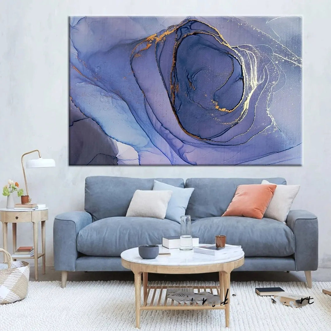 Modern Abstract Marble Print Canvas Wall Art