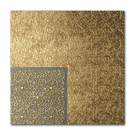 Abstract Golden Geometric Square Canvas Wall Art