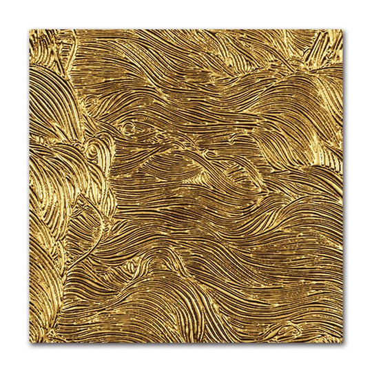 Abstract Golden Geometric Square Canvas Wall Art