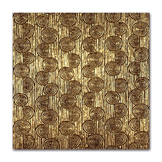 Abstract Golden Geometric Square Canvas Wall Art