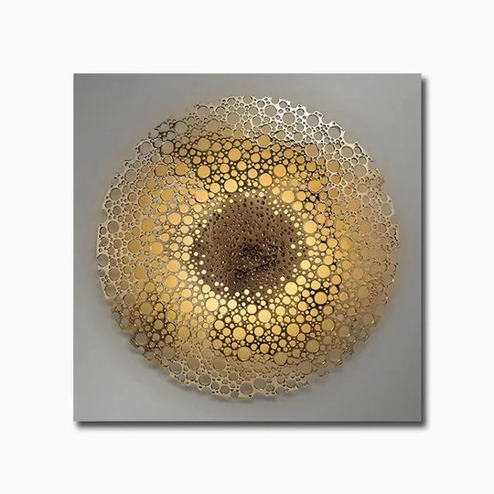 Black Golden Abstract Geometric Canvas Wall Art