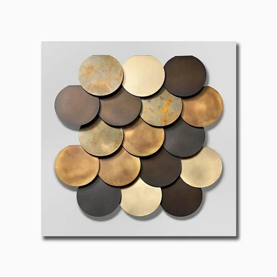 Black Golden Abstract Geometric Canvas Wall Art