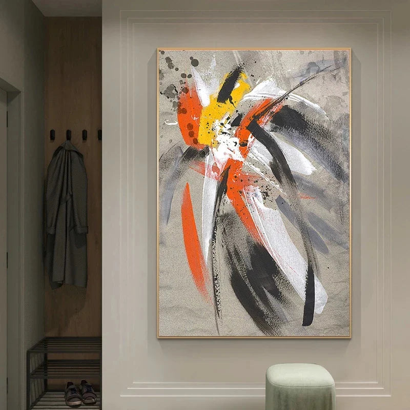 Modern Graffiti Color Splash Abstract Canvas Wall Art