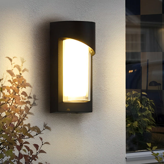 Creative Waterproof LED Modern Black Outdoor Wall Sconce Light