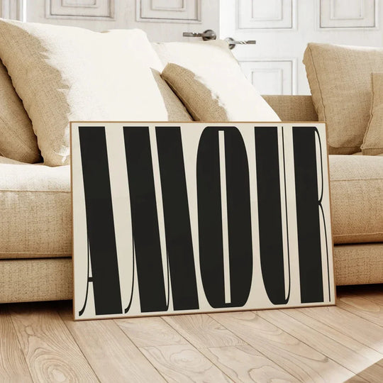 Modern Love Typographic Wall Art Canvas Print