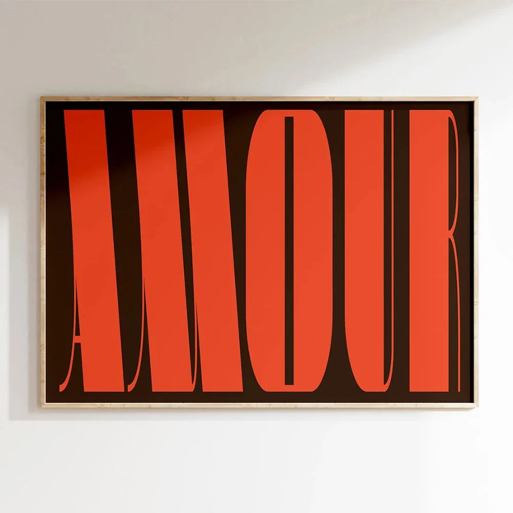 Modern Love Typographic Wall Art Canvas Print