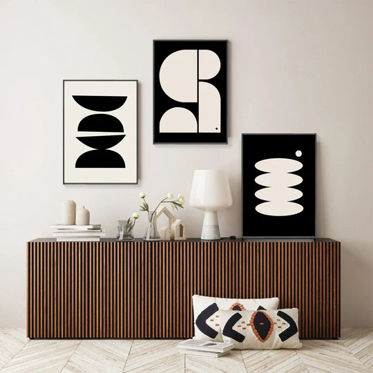 Modern Minimalist Abstract Geometric Wall Art Canvas Print