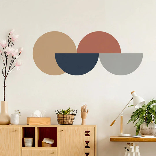 Abstract Geometric Dot Pattern Circles Wall Mural Decal