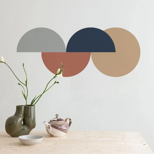 Abstract Geometric Dot Pattern Circles Wall Mural Decal