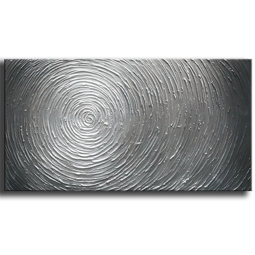 Minimalist Textural Gray Abstract Canvas Wall Art Unframed