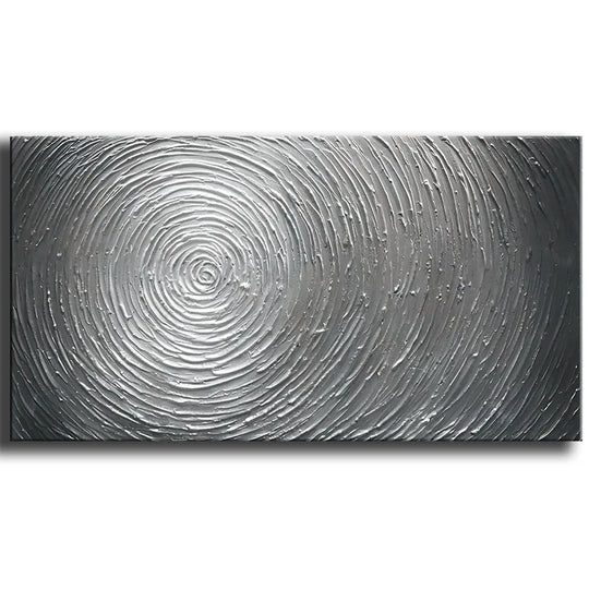 Minimalist Textural Gray Abstract Canvas Wall Art Unframed