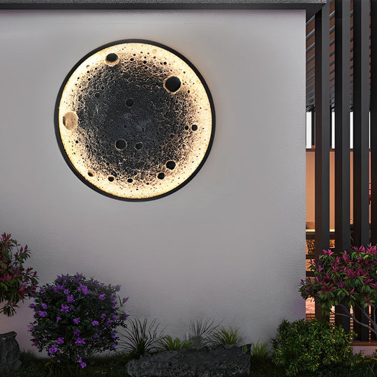 Moon Design LED Outdoor Waterproof Wall Lamp